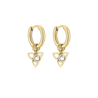 Tamaris Playful Round Earrings 2 In 1 Gold Plated Tj-0017-E-15 