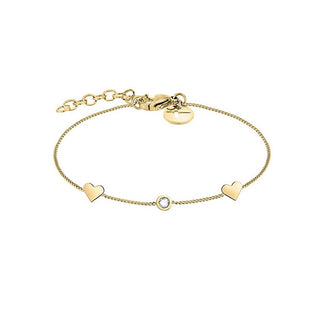Tamaris Delicate Gold Bracelet with Hearts Tj-0041-B-21 