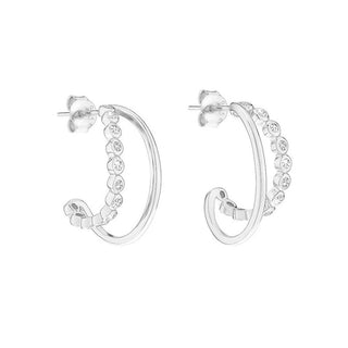 Tamaris Silver Earrings With Tiny Glimmer Zirconia Tj-0609-E-21 