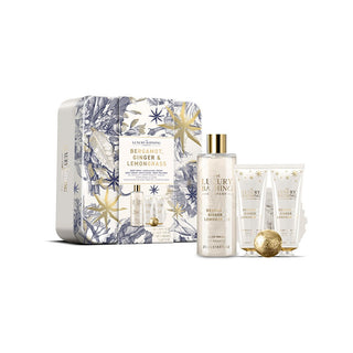 The Luxury Bathing Company Set Cura Corpo Scatola Latta Bergamotto Zenzero Citronella 5 Pezzi — Set Corpo
