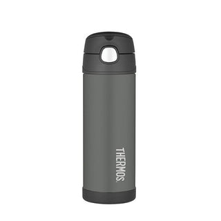Thermos Bambini con Cannuccia Nero 470 ml — Borraccia