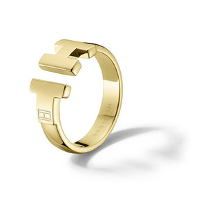 Tommy Hilfiger Anello Di Lusso In Oro E Acciaio 56 mm — Anello