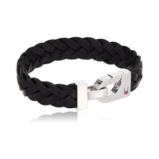 Tommy Hilfiger Bracciale In Pelle Con Chiusura In Acciaio — Bracciale