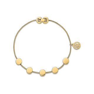 Tommy Hilfiger Bracciale In Acciaio Placcato Oro Con Pendenti — Bracciale