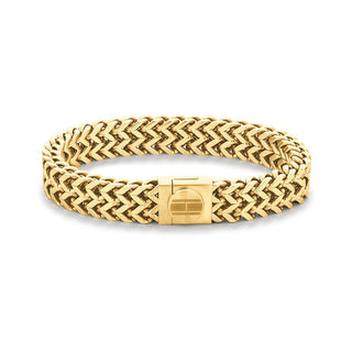 Tommy Hilfiger Bracelet massif en acier plaqué or Tj2790246 