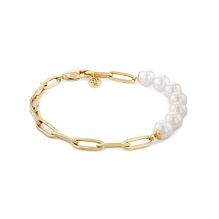 Tommy Hilfiger Bracciale Di Perle Placcato Oro Orb Pearl — Bracciale