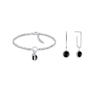 Tommy Hilfiger Set Di Gioielli Con Onice — Set Gioielli