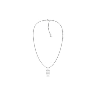 Tommy Hilfiger Collana Da Donna In Acciaio Con Cristalli Dog Tag — Collana