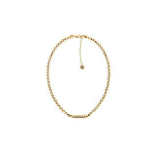 Tommy Hilfiger Collana Moda Placcata Oro Con Zirconi — Collana