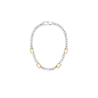 Tommy Hilfiger Collana Bicolore Massiccia In Acciaio — Collana