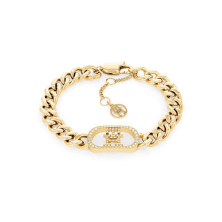 Tommy Hilfiger Bracciale Monogramma Placcato Oro Di Lusso — Bracciale