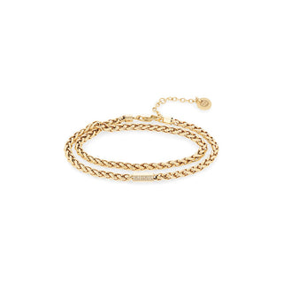 Tommy Hilfiger Bracciale Doppio Placcato Oro — Bracciale