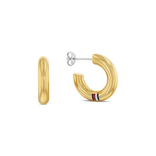 Tommy Hilfiger Orecchini Cerchi Placcati Oro Circles 2780949 — Orecchini