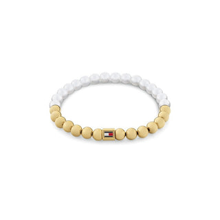 Tommy Hilfiger Bracciale Di Perline Con Perle Artificiali Perle Semipreziose — Bracciale
