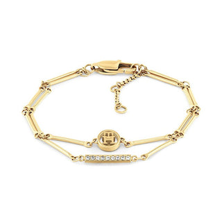 Tommy Hilfiger Bracciale Doppio Oro Cristalli — Bracciale