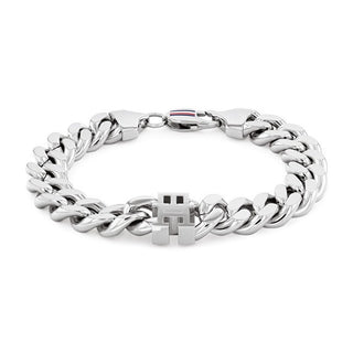 Tommy Hilfiger Bracciale In Acciaio Distintivo 19 Cm — Bracciale