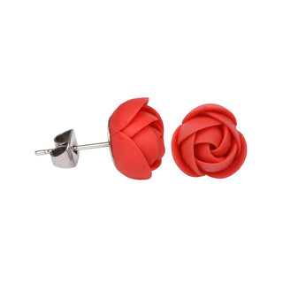 Troli Ohrringe in Form einer roten Blume Puzetky 