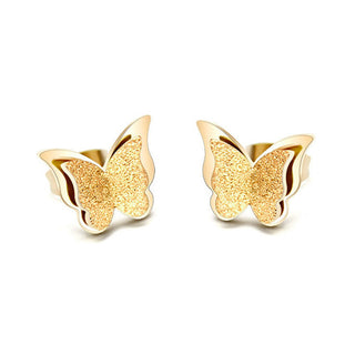 Troli Guldbelagt sommerfugleørering sommerfugl i metal Kes-048-Gold 