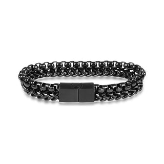Troli Herrenarmband aus schwarzem Stahl 