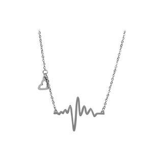 Troli Collana In Acciaio Heartbeat — Collana