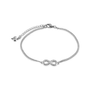 Troli Bracciale In Acciaio Con Cristalli Infinity — Bracciale