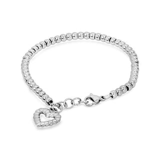 Troli Armband aus Edelstahl in Ballform mit Herz 