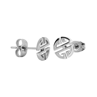 Troli Ohrringe aus Stahl in Ornamentform 