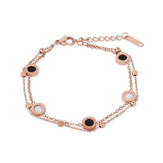 Troli Doppelarmband aus bronzefarbenem Stahl 
