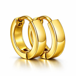 Troli Set Orecchini Anelli Acciaio Oro — Set Orecchini E Anelli