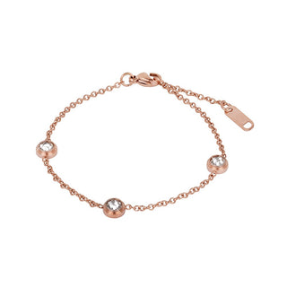 Troli Bracciale Acciaio Oro Rosa Ornamenti — Bracciale