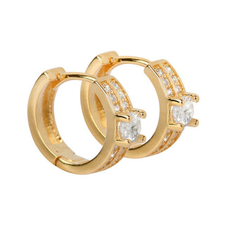 Troli Orecchini Placcati Oro Con Cristalli Scintillanti — Orecchini