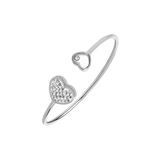 Troli Bracciale Acciaio Cuori Trasparenti — Bracciale