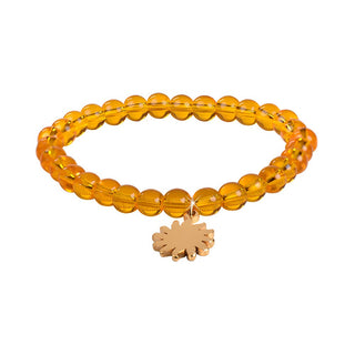 Troli Armband Mit Citrinperlen Und Sonne - Länge: 18 Cm 