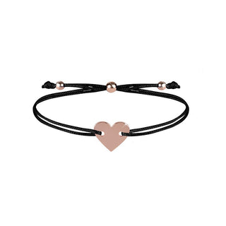 Troli Armband aus Kordel mit schwarzem/bronzenem Herz 