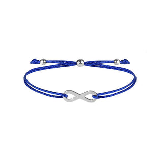 Troli Braccialetto Cordino Infinito Blu/Acciaio — Bracciale