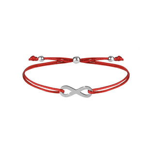 Troli Braccialetto Cordino Infinito Rosso/Acciaio — Bracciale