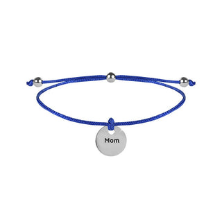 Troli Braccialetto Cordino Mommy Blu/Acciaio — Bracciale