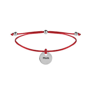 Troli Braccialetto Corda Mommy Rosso/Acciaio — Bracciale