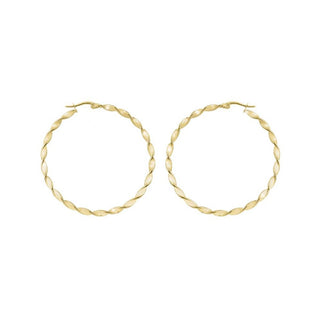 Troli Orecchini Rotondi Placcati Oro Diametro 5 cm — Orecchini