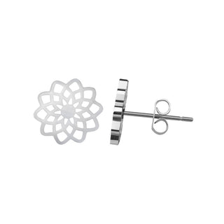 Troli Ohrringe aus Stahl Lotusblume 