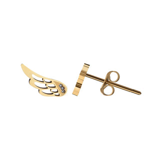 Troli Orecchini Placcati Oro Ali d'Angelo — Orecchini