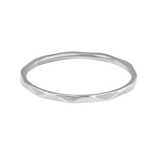 Troli Anello Minimalista Acciaio Argentato Circuito 52 Mm — Anello