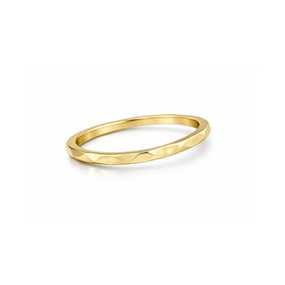 Troli Anello Minimalista Oro Placcato Oro Circuito 52 Mm — Anello