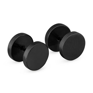 Troli Minimalistische schwarze Ohrringe Ks-148 
