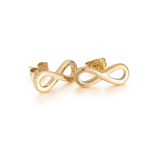 Troli VWSE004 G Orecchini a Forma di Infinito Placcati in Oro — Orecchini