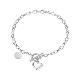 Troli Bracciale in Acciaio con Cuore in Madreperla VGS1140-2 — Bracciale