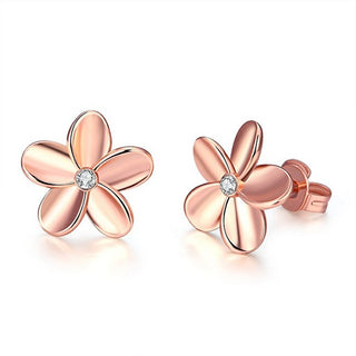 Troli Orecchini In Bronzo Con Cristalli Flowers VSE001R-PET — Orecchini
