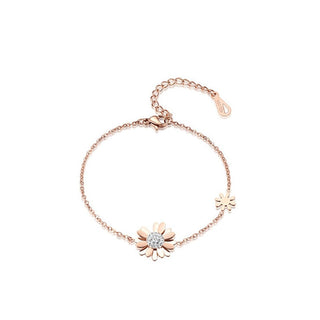 Troli Bracciale In Bronzo Con Fiori VSB006R-PET — Bracciale