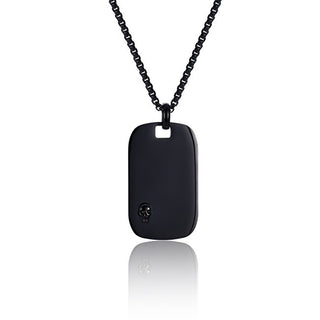 Troli Collana Uomo Acciaio Cane e Teschio VSM003G-Pet — Collana