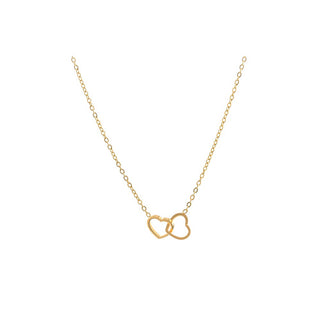 Troli Collana Dorata Con Cuori — Collana